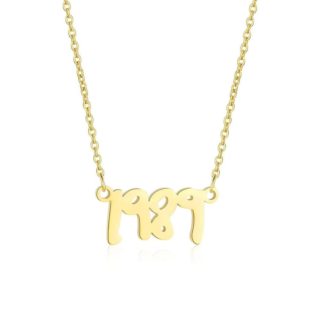 hip-hop letter titanium steel plating gold plated pendant necklace
