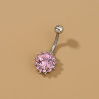 1 Piece Belly Rings Fashion Heart Shape 304 Stainless Steel Plating Zircon