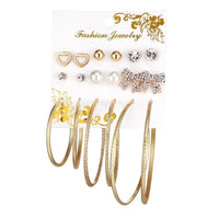 novelty plating alloy artificial pearls earrings