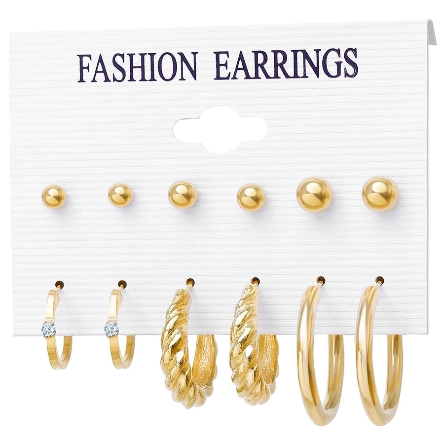 novelty plating alloy artificial pearls earrings