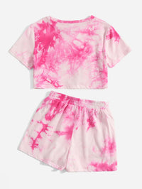 Kids EVRYDAY Girls Tie Dye Tee Track Shorts Set